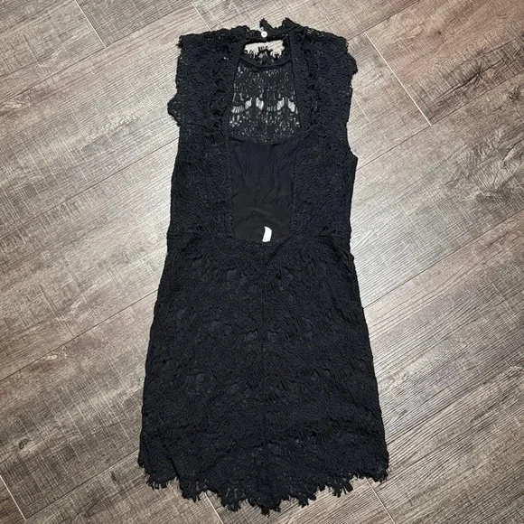 Free People Open Back Black Lace Dress - Picture 7 of 9